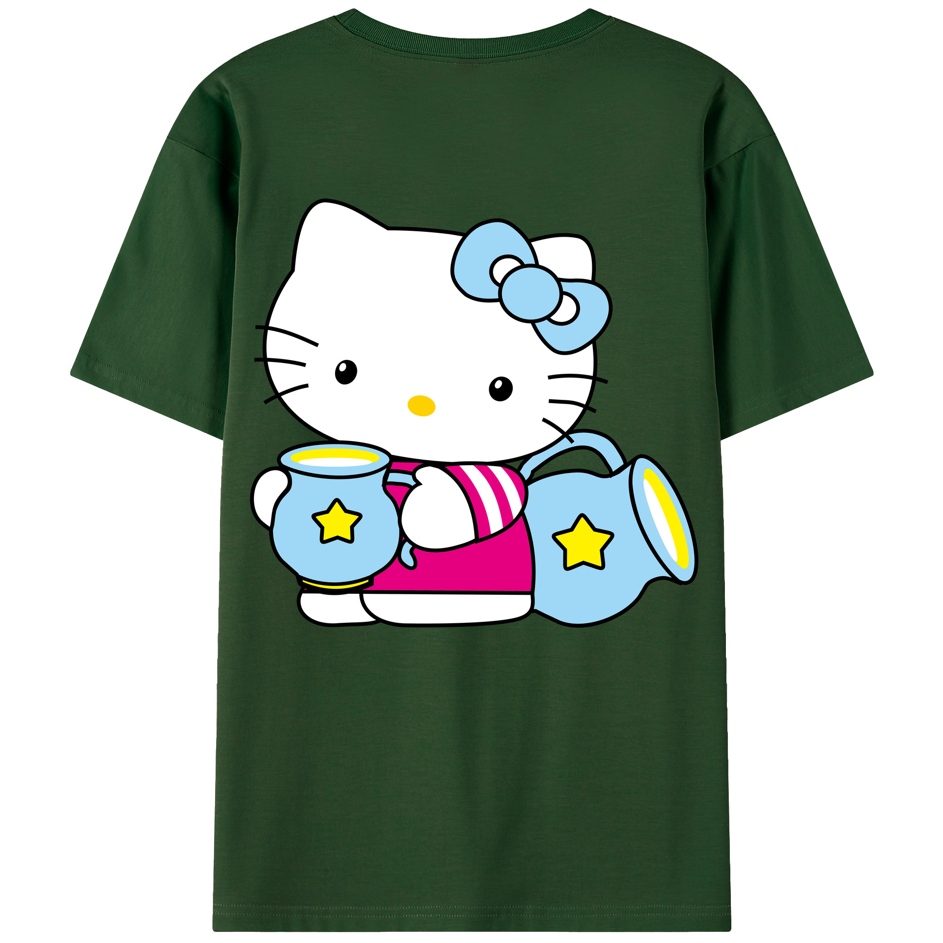 （画像用） Hello Kitty ハローキティ 綿100％半袖Tシャツ（背面プリント）